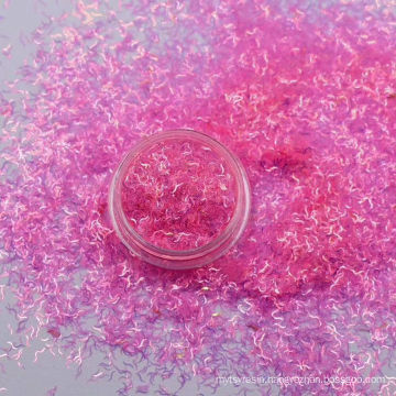 Factory price wave pattern glitter powder for crafts nails